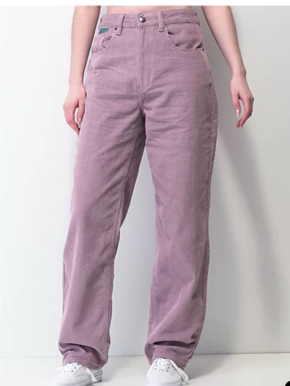 Empyre Womens Tori Sk8 Straight Leg Pants Purple/Lavander US 7 Corduroy 90s Retr